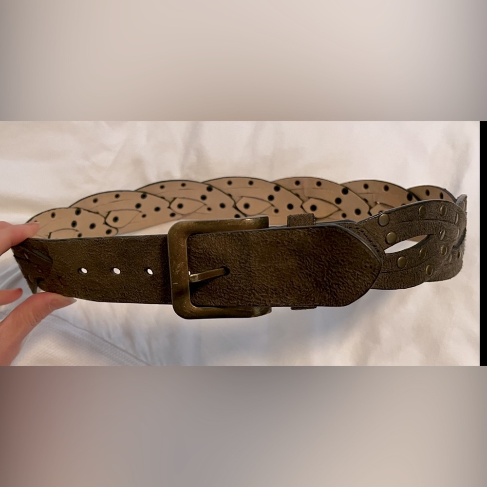 Dark Olive Studded Belt - So Versatile!
